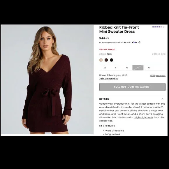 Windsor | Dresses | Windsor Ribbed Knit Tiefront Mini Sweater Dress | Poshmark Windsor | Dresses | Windsor Ribbed Knit Tiefront Mini Sweater Dress | Poshmark